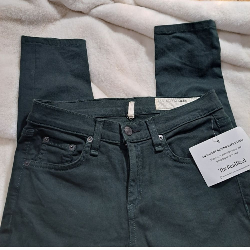Rag & Bone Green Skinny Jean